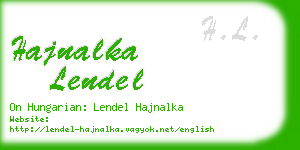 hajnalka lendel business card